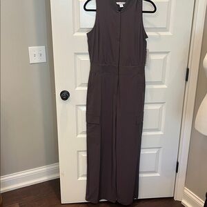 Sleeveless Dark Brown Purple  Jumpsuit